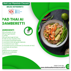 Pad Thai ai Gamberetti