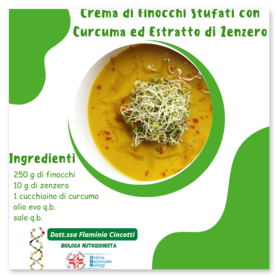 Crema di Finocchi Stufati con Curcuma ed Estratto di Zenzero