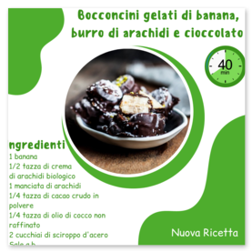 Bocconcini gelati di Banana, burro di arachidi e cioccolato