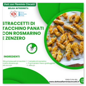 straccetti di tacchino panati con rosmarino e zenzero