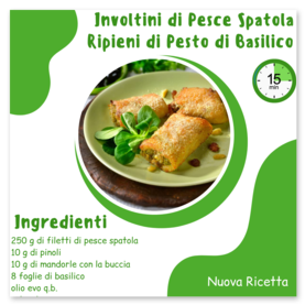 Involtini di Pesce Spada Ripieni di Pesto di Basilico